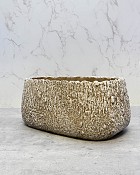 Igneous Sand Coloured Mosaic Container 8" x 18.5" x 6"