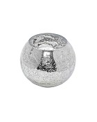 Crackle Mirror Glass Ball Vase 6.25" x 4.5"
