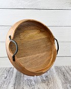 MANGO WOOD ACCENT TRAY SMALL