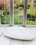 Layer Patterned Decorative Bowl White Wash 15"
