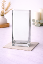Clear glass vase on marble countertop-11