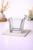 Clear glass vase on marble countertop-17