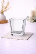Clear glass vase on marble counter-2
