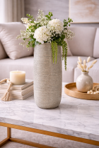 Elegant vase with white florals