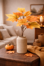 Automne en vase sur bois rustic