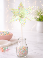 Pastel candy bloom with sparkles