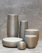 Silver Spun Textured 11"H