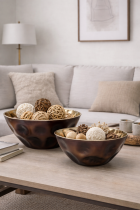 Decorative bowls with natural accents