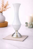 Elegant white milk glass vase