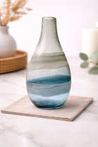 Elegant hand-blown glass vase