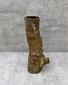 Tree Stump Table Vase Brown 6" x 5" x 13.5"