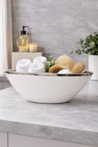 Spa essentials in a modern bathroom
