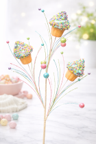 Pastel cupcake ornament spray
