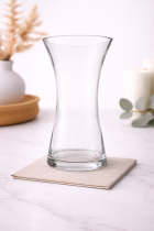Elegant glass vase on marble countertop-4