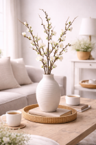 Elegant living room floral arrangement