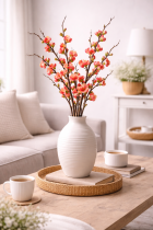 Cozy living room with coral quince<|endoftext|>