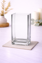Clear glass vase on marble countertop-13