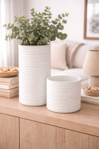 Minimalist decor with eucalyptus and beads