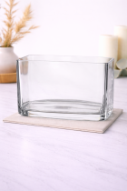 Clear glass vase on marble countertop-9
