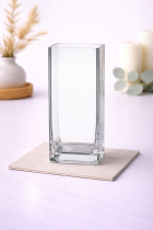 Clear glass vase on marble countertop-14
