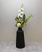 Etched Line Black Resin Container 7.5" Diameter x 16"
