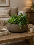 Cozy rustic living room vignette