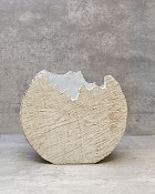 Wood Trunk - White 8"H