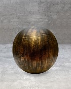 Woodgrain Sphere Vase 10"H