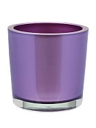 Glass Vase - Metallic Purple 4.75"H