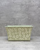 Daisy Container Rectangular - Green 10.75"L