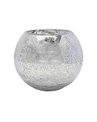 Crackle Mirror Glass Ball 4.5"H