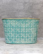 Teal Container Oval - Large 13"L