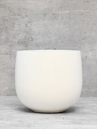 Polystone Cylinder Bowl White 6"D