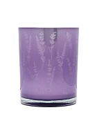 Lavender Glass Votive Holder 5"H