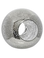 Silver Open Glass Orb - Large 9"D 
