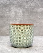 Textured Planter - Checkered 4"H