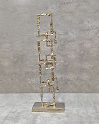 Stacked Square Link Decorative Sculpture 21.5"H Large