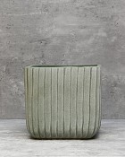 Ripple Planter Square - Green 6"H