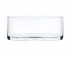 Oval Clear Glass Vase 11"L