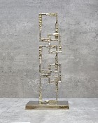 Stacked Square Link Decorative Sculpture 16.5"H Small