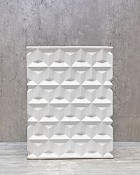 Embossed White 13"H