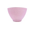 Oval Glass Bowl - Matte Pink 5.5"H