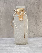 Frosted Glass Container - White 8.5"H