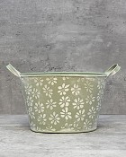 Daisy Container Oblong - Green 5.5"H