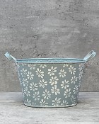 Daisy Container Oblong - Blue 5.5"H