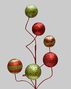 Glitter Ball Spray 20" Red/Green 