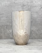 Aluminum Vase Silver 11"H