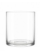 Cylinder Clear Glass Vase 6"H