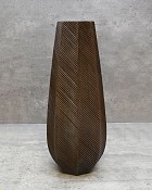 Carved Line Scalloped Vase 17.5"H