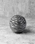 Decorative Ball - Ripple Carved 4"D